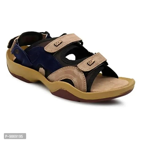 Valin Fox Men's Outdoor Leather Sandals for Boys Beige - 6UK
