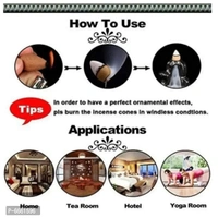 Combo pack of 2 backflow smoke incense holder with 20 incense sticks