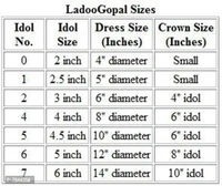 Shri Krishna Laddu Gopal/Bal Gopal -Festival Shri Krishna/Kanha Janmashtmi Idol -Size No. 3