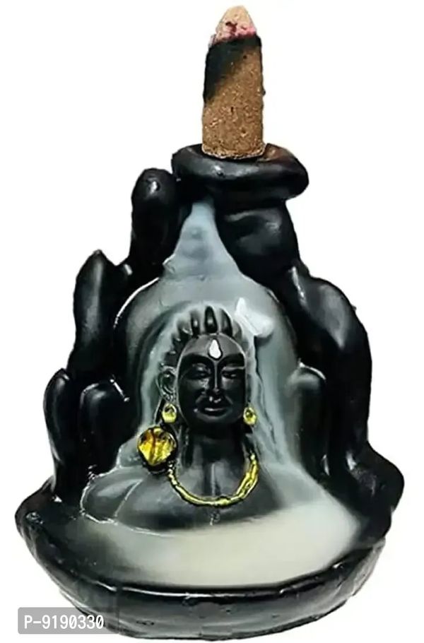 Lord Adiyogi, Mahadev, Shiv Shankara Backflow Cone Incense Holder Decorative Showpiece