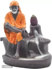 Backflow Sai Baba | Backflow incense burner with 10 Smoke Backflow Incense Cone - 12 cm