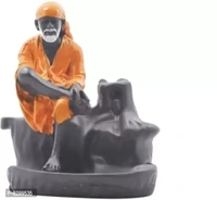 Backflow Sai Baba | Backflow incense burner with 10 Smoke Backflow Incense Cone - 12 cm