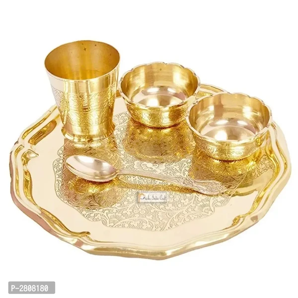 Brass Laddu Gopal Bhog Thali Set, Janmashtami Special, 5 Piece Set