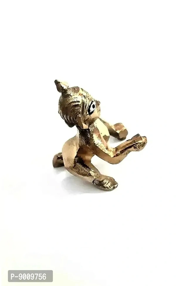 Ashtadhatu Laddu Gopal Brass Murti Gold Plated Bal Krishna Statue Baby Kanha Pital Murti