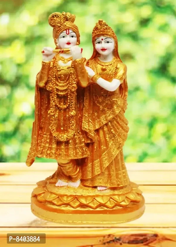 Lord Radha Krishna Idol Showpiece | Statue for Diwali, Pooja Home Decoration - 24 cm