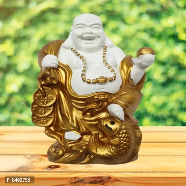 Feng Shui Laughing Buddha | Showpiece for Good Fortune, Success and Prosperity - 16 cm