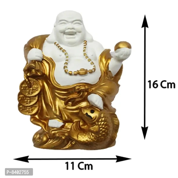 Feng Shui Laughing Buddha | Showpiece for Good Fortune, Success and Prosperity - 16 cm