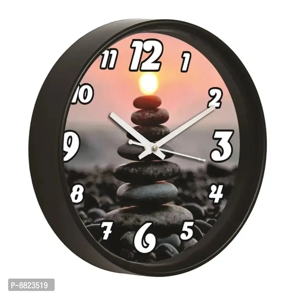 Decorative Wall Clock Home Living Analog 10 cm X 10 cm Wall Clock (Black, With Glass, Standard)