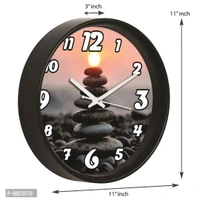 Decorative Wall Clock Home Living Analog 10 cm X 10 cm Wall Clock (Black, With Glass, Standard)