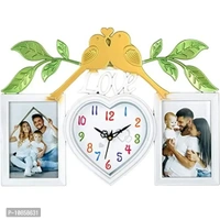 Harbour Analog Wall Clock with Photo Frames – Decorative Home Clock