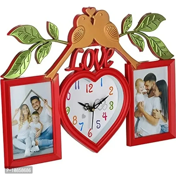 Harbour Analog Wall Clock with Photo Frames – Decorative Home Clock