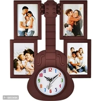 Harbour Analog Wall Clock with Photo Frames – Decorative Home Clock