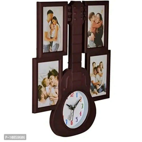 Harbour Analog Wall Clock with Photo Frames – Decorative Home Clock