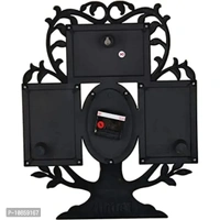 Harbour Analog Wall Clock with Photo Frames – Decorative Clock for Home & Living Room (29 x 40 cm)