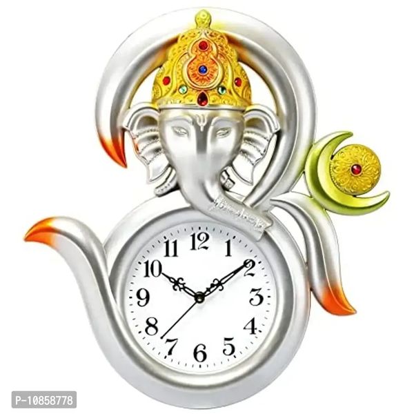 Harbour Analog Latest Stylish New Models Wall Clock with God Radha Kishan Frame for Home Living Room Hall Bedroom (Size Height 43 CM X Width 41 CM)- Home Decor Big Size Wall Clock MZZW2