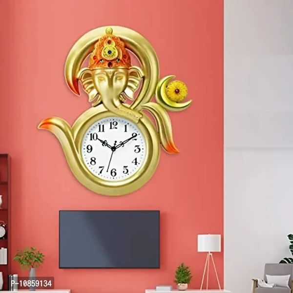 Harbour Analog Latest Stylish New Models Wall Clock with God Radha Kishan Frame for Home Living Room Hall Bedroom (Size Height 43 CM X Width 41 CM)- Home Decor Big Size Wall Clock MZZW3Size: 