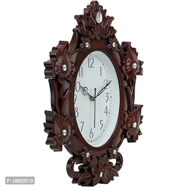 "Harbour Stylish Analog Wall Clock with Pendulum – Large Decorative Clock for Living Room, Hall & Bedroom (38 x 29.5 cm)
