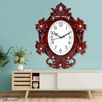 "Harbour Stylish Analog Wall Clock with Pendulum – Large Decorative Clock for Living Room, Hall & Bedroom (38 x 29.5 cm)