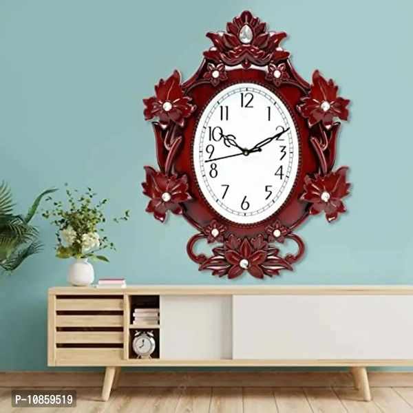 "Harbour Stylish Analog Wall Clock with Pendulum – Large Decorative Clock for Living Room, Hall & Bedroom (38 x 29.5 cm)