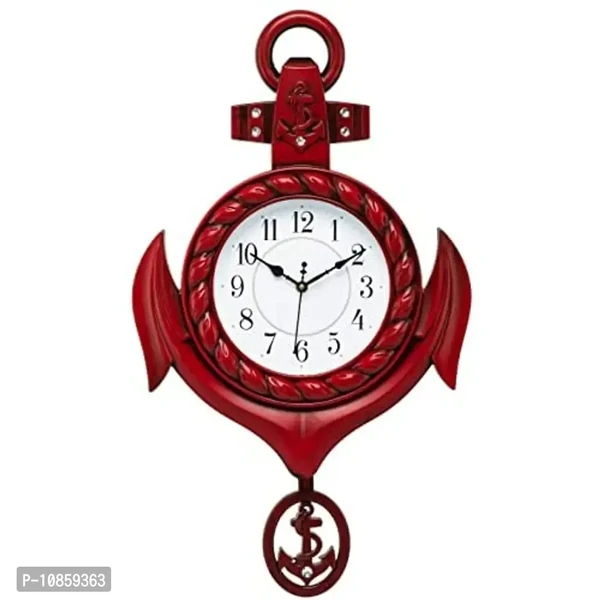 Harbour Analog Latest Stylish New Models Wall Clock with Pendulum for Home Living Room Hall Bedroom (Size Height 42 CM X Width 30.5 CM)- Home Decor Big Size Wall Clock MJ AD ZL1Size: King Color:  Red Type:  wall clocksWithin 6-8 business days However, to find out an actual date of delivery, please enter your pin code.• Made with Pure High Quality PolyPropelene. This clock will add 