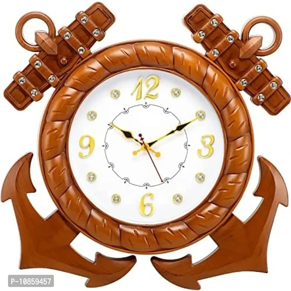 Harbour Analog Latest Stylish New Models Wall Clock for Home Living Room Hall Bedroom (Size Height 45.5 CM X Width 45.5 CM)- Home Decor Big Size Wall Clock CL1