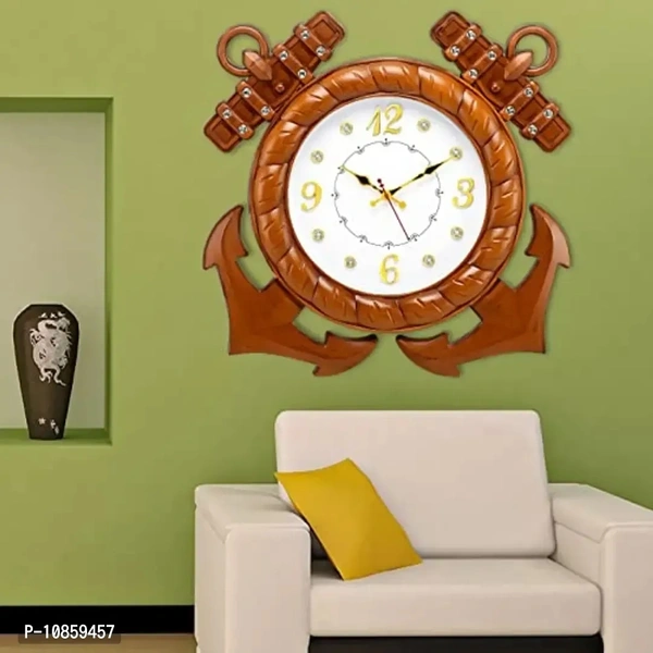 Harbour Analog Wall Clock – Large Decorative Clock for Home, Living Room & Bedroom (45.5 x 45.5 cm)