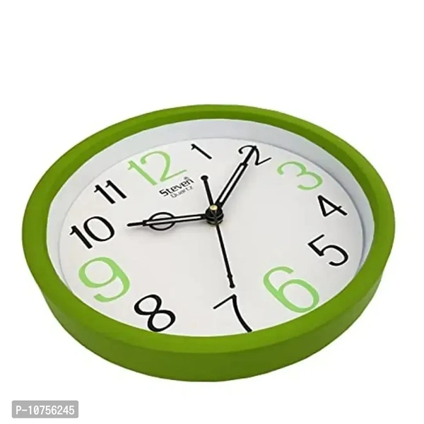 Wall Clock by STEVEN Quartz LLP ., Analog 9INCH Model NO. 901 Size 9 INCH. (Green)