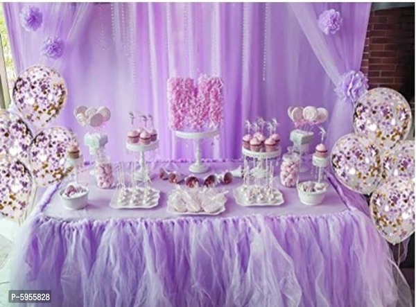 Purple Confetti Rubber Balloons For Decoration _ 30Pcs Golden Decorating Balloon Garland, Helium 