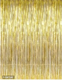 Golden Foil Curtain Pack of 2 for Birthday, Anniversary Marriage and Bachelorette Decoration(Made in India)