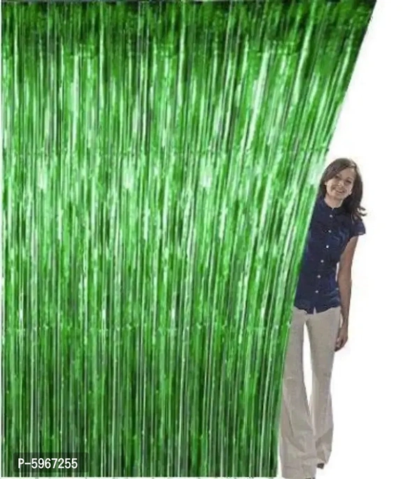 GREEN Foil Curtain Pack of 2 for Birthday, Anniversary Marriage and Bachelorette Decoration