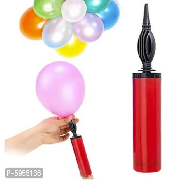 people Handy Air Balloon Pumps for Foil Balloons and Inflatable Toys Party Accessory (Pack of 1; Multicolor)(Made in India)