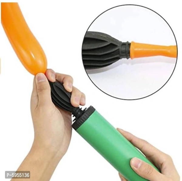 people Handy Air Balloon Pumps for Foil Balloons and Inflatable Toys Party Accessory (Pack of 1; Multicolor)(Made in India)