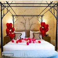 Red Heart Shape Party Decorative Foil Balloon _ Pack of 10 Pcsnbsp;