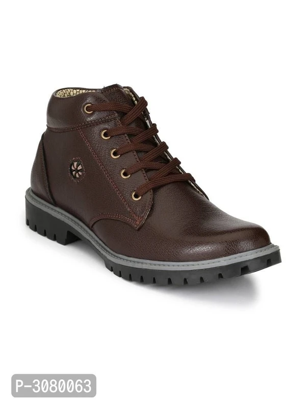 Men's Synthetic Mid Ankle Brown Casual Boots - Brown, 6UK