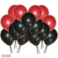 Trendy Solid Metallic Hd Shiny Toy Balloons -50 Black And 50 Red Balloons For Decoration And Party