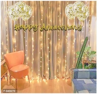 Golden Anniversary Decoration Set – Banner, Fairy Lights, Balloons & Confetti