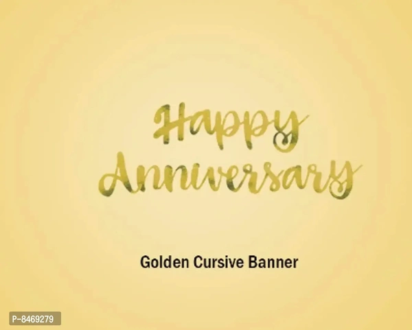 Golden Anniversary Decoration Set – Banner, Fairy Lights, Balloons & Confetti