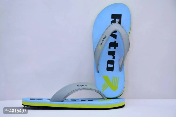 Comfortable Sky Blue Fabric Slippers For Men - 11UK