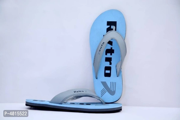 Comfortable Sky Blue Fabric Slippers For Men - 10UK