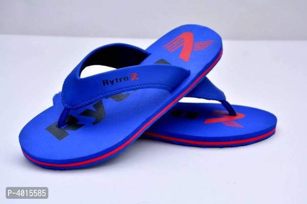 Comfortable Blue Fabric Slippers For Men - 6UK