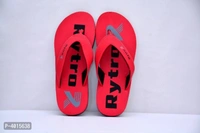 Comfortable Red Fabric Slippers for Men - Red, 8UK