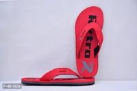 Comfortable Red Fabric Slippers for Men - Red, 8UK