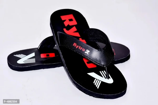 Comfortable Black Synthetic Slipper For Men - 9UK