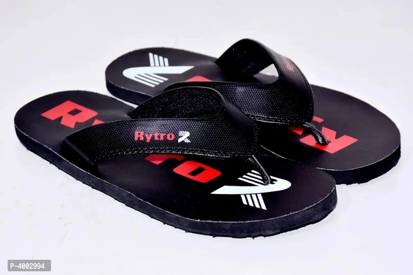 Comfortable Black Synthetic Slipper For Men - 9UK