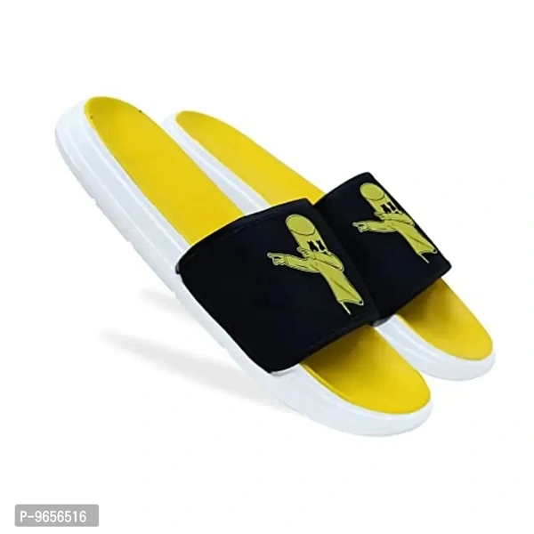 FOOTOX BE YOUR LABEL Men's Flipflop Slipper FMF-05 - Yellow, 12UK