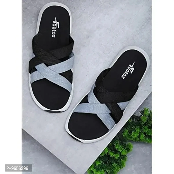 FOOTOX BE YOUR LABEL Men's Flipflop & Slipper FMAS-01 - Gray, 6UK