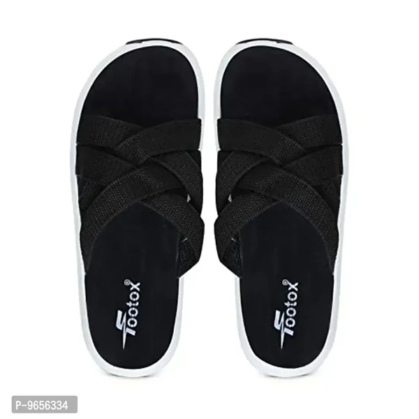 FOOTOX BE YOUR LABEL Men's Flipflop & Slipper FMAS-01- - Black, 2UK