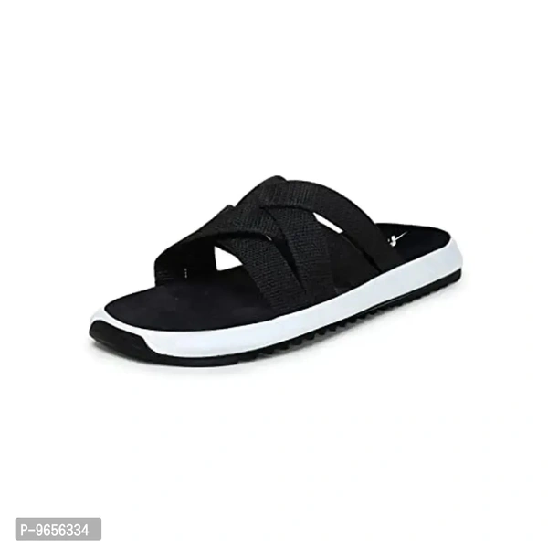 FOOTOX BE YOUR LABEL Men's Flipflop & Slipper FMAS-01- - Black, 8UK