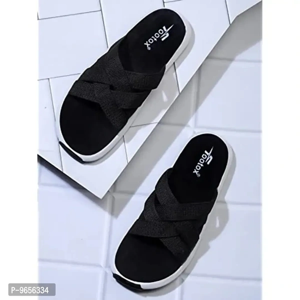 FOOTOX BE YOUR LABEL Men's Flipflop & Slipper FMAS-01- - Black, 8UK