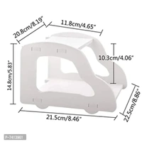 Router TV Setup Box Wall Shelf WiFi Stand Mounted Rack Car Shaped Holder,1- Piece WHITE